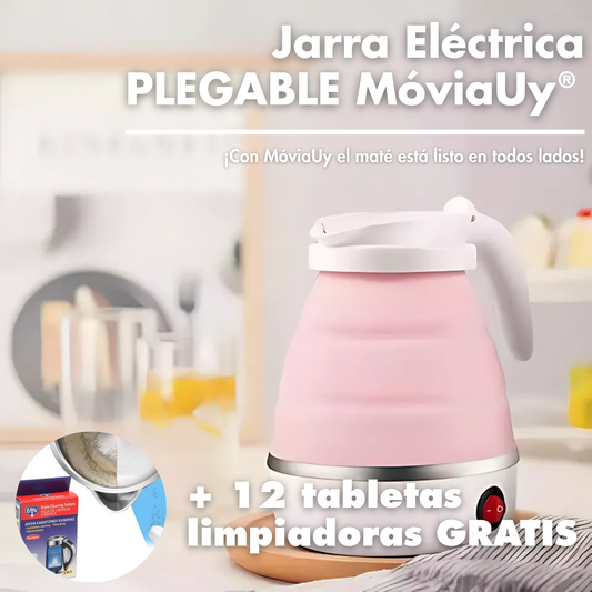 Jarra Eléctrica PLEGABLE 0.6L + LIMPIADOR GRATIS