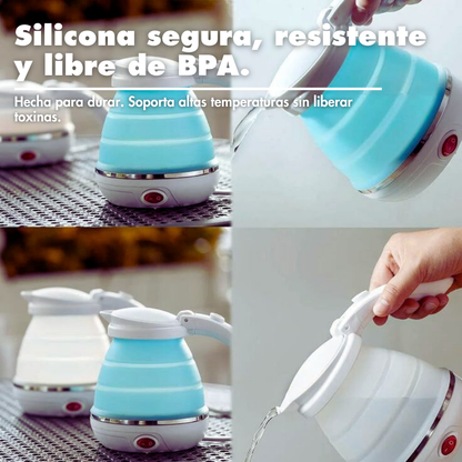 Jarra Eléctrica PLEGABLE 0.6L + LIMPIADOR GRATIS