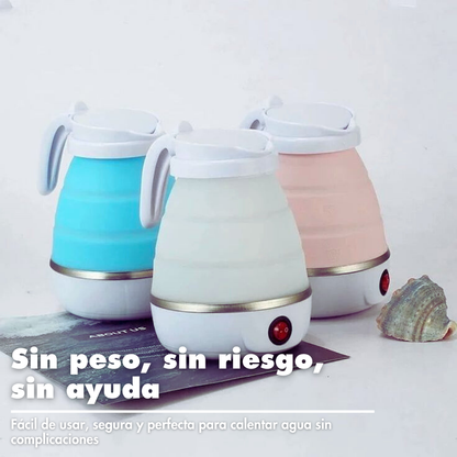 Jarra Eléctrica PLEGABLE 0.6L + LIMPIADOR GRATIS