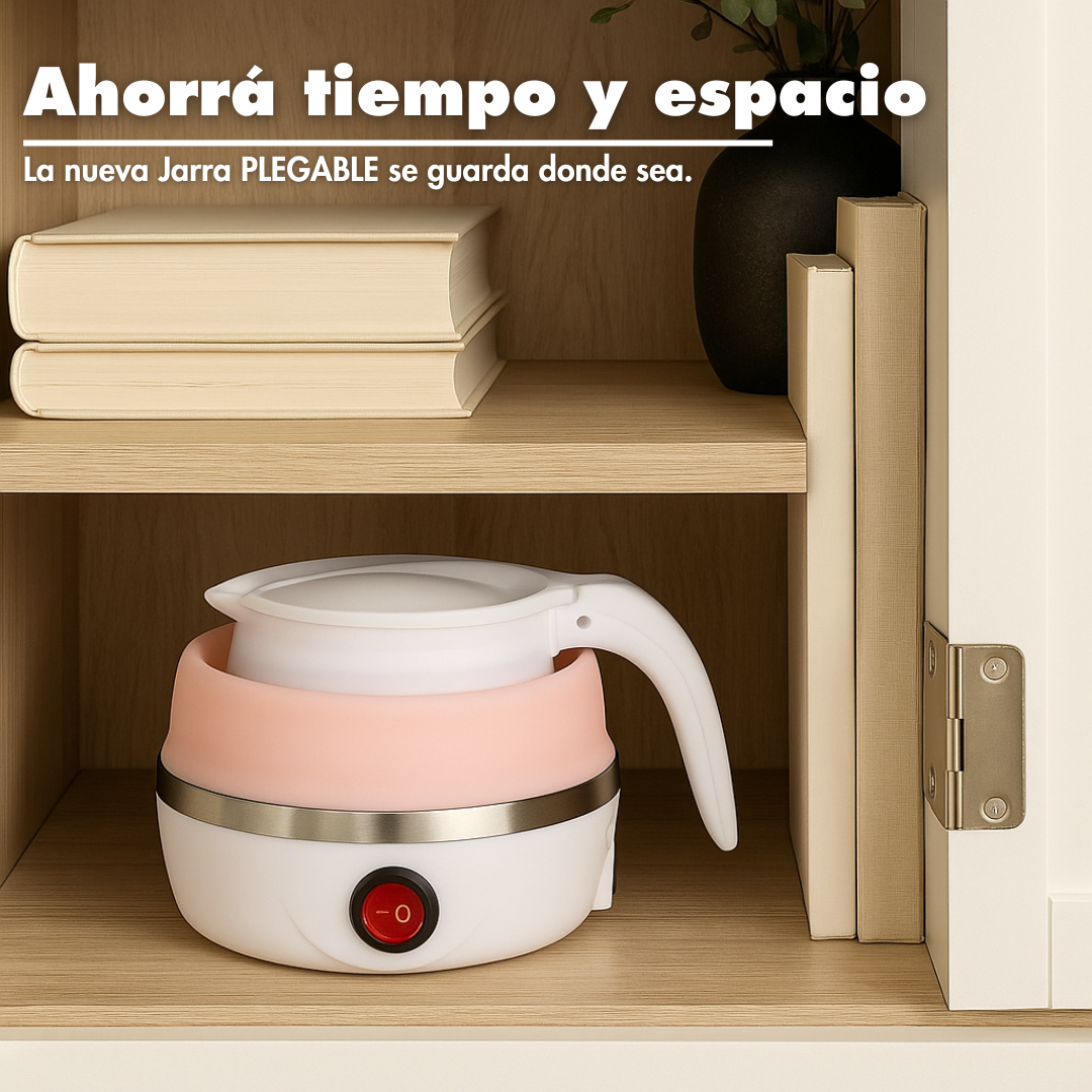 Jarra Eléctrica PLEGABLE 0.6L + LIMPIADOR GRATIS