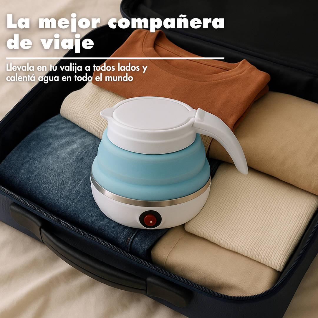 Jarra Eléctrica PLEGABLE 0.6L + LIMPIADOR GRATIS