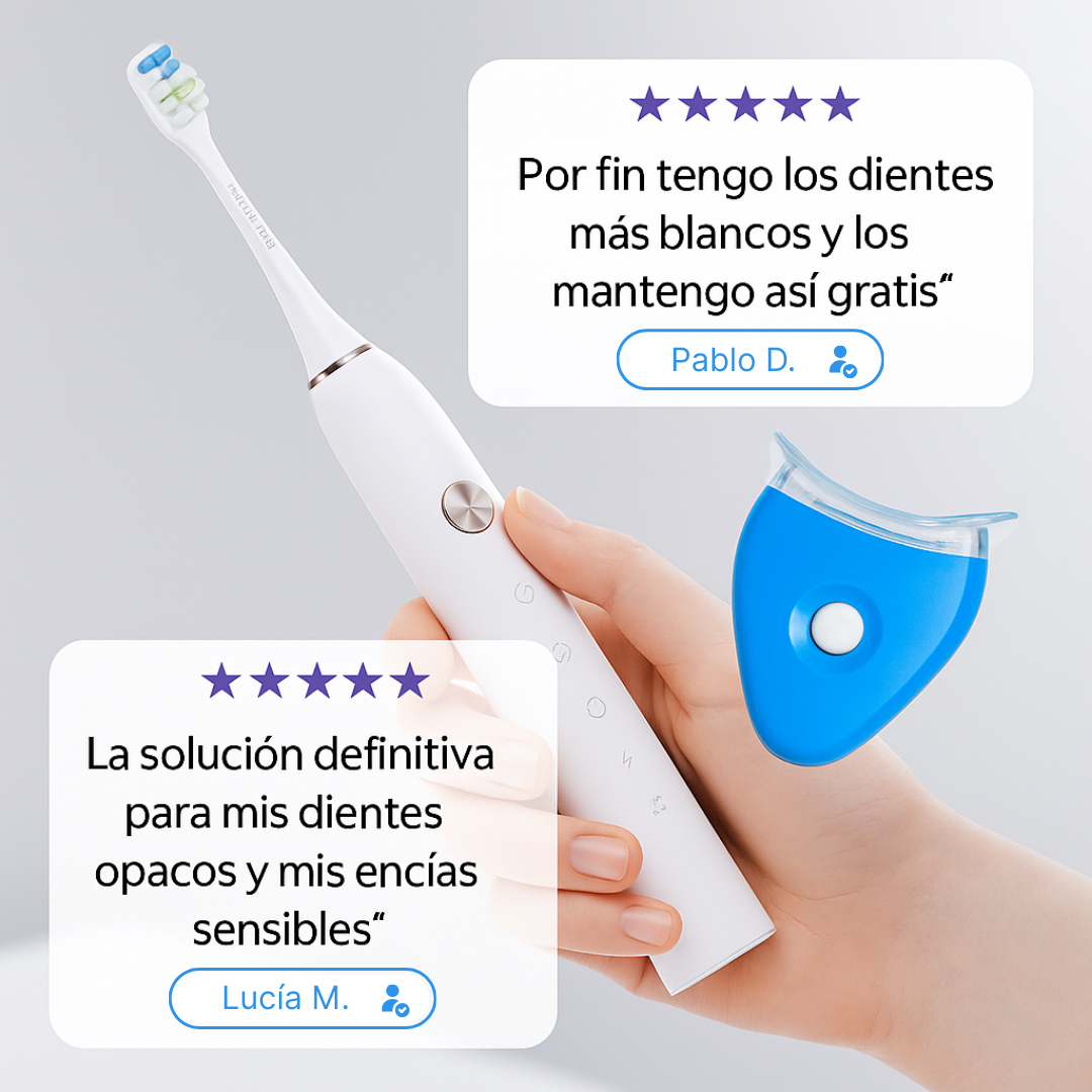 Cepillo de Dientes Eléctrico WhiteSmile X3® + Blanqueador Dental GRATIS