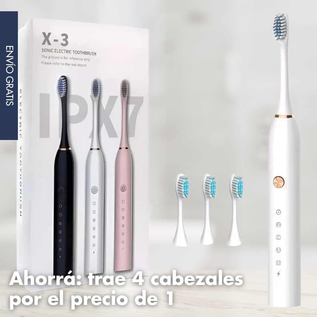 Cepillo de Dientes Eléctrico WhiteSmile X3® + Blanqueador Dental GRATIS