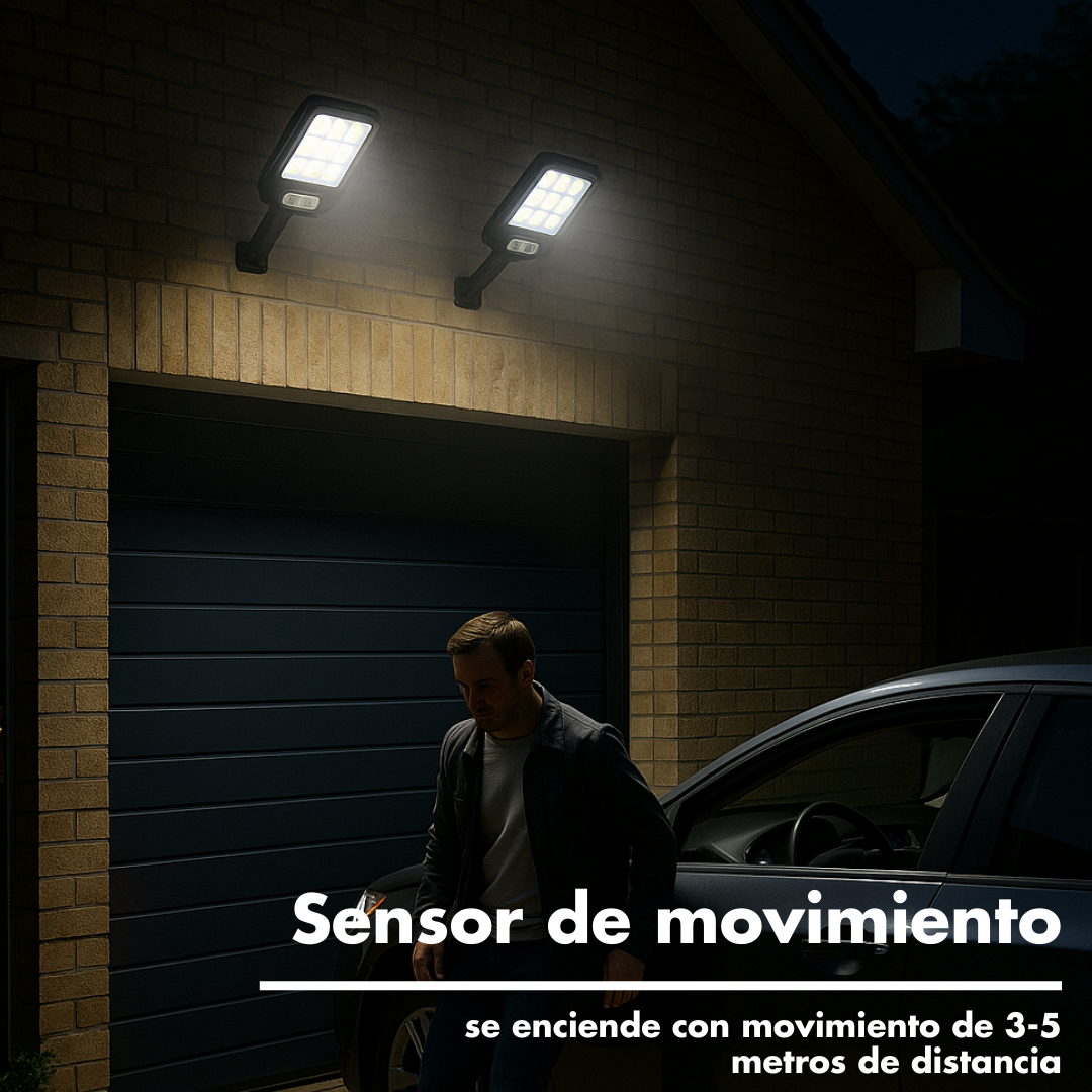 Foco Solar LED 30w - ¡Con sensor de movimiento!