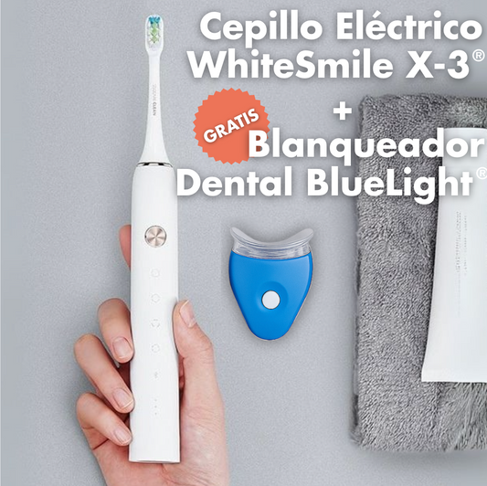 Cepillo de Dientes Eléctrico WhiteSmile X3® + Blanqueador Dental GRATIS